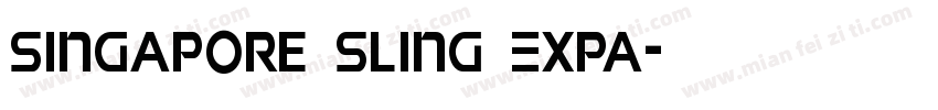 Singapore Sling Expa字体转换